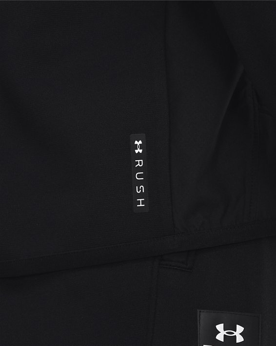 Men's UA RUSH™ Fleece Full-Zip, Black, pdpMainDesktop image number 4